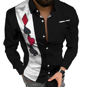 Camisa <span class=keywords><strong>De</strong></span> Praia <span class=keywords><strong>con</strong></span> cuello en V para hombre Habit Hommes, camisa Formal <span class=keywords><strong>de</strong></span> diseñador <span class=keywords><strong>de</strong></span> <span class=keywords><strong>manga</strong></span> <span class=keywords><strong>larga</strong></span> para hombre, fiesta, boda - Product Image 1