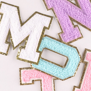 Toalla con Logotipo Bordado Personalizado, Bordado a Color, Parche de Letras en Inglés, Adhesivo de Tela, Aplique, Bordado Chenille - Product Image 3