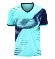 T-shirt sportif pour homme, vert et blanc, col en V, manches courtes, séchage rapide, tricoté, coupe classique, impression sérigraphique, écologique