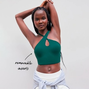 Women's Breathable Sexy Sport <b>Bra</b> Wholesale Custom Sublimation Cross Halter <b>Removable</b> <b>Pads</b> Gym Fitness Crop Tank Top for Printed - Product Image 1