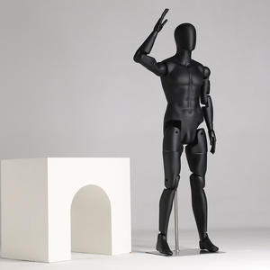 <span class=keywords><strong>Mannequin</strong></span> <span class=keywords><strong>Homme</strong></span> Luxe Blanc/Noir en Fibre de Verre, Corps Entier, Assis/Debout, Bras et Jambes Flexibles, avec Roues, pour Vente en Gros - Product Image 6