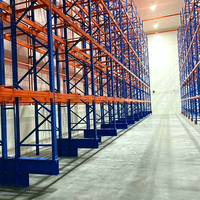 30 % Plus d'espace de stockage - Rayonnage à palettes industriel à double profondeur haute densité - Remplace le rayonnage à palettes sélectif