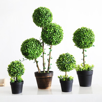Grote binnenhuis-tuin kunstmatige topiary moderne plastic grasbal bonsai dichte Milaan groene decoratieve bloem voor de woonkamer