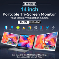 Rotación de 360 ° Monitor de pantalla triple IPS de 14 pulgadas El mejor socio para la Oficina Estación DE TRABAJO dual Plug and Play fácil de llevar para Laprops