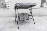 Balançoire de jardin personnalisée pour 2 personnes avec auvent réglable, siège en textilène respirant, balançoire de véranda en métal