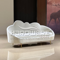 Lounge Möbel weißen Samt Loves eat Sofa Set Luxus Braut und Bräutigam