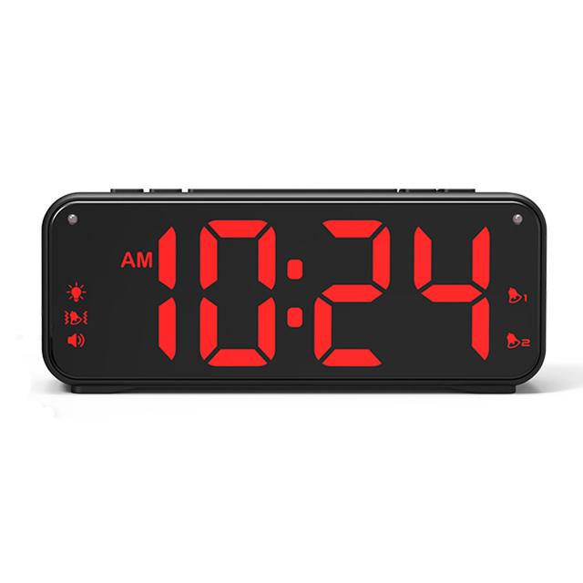 Digital Dual Alarm Clock for Bedroom Large Display Bedside LED Clock for Heavy Sleepers Kid Senior Teen Boy Girl Kitchen