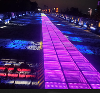 Piste de danse RVB 3D LED en aluminium et corps en verre Matrix Light DMX Control pour DJ Disco Stage Mirror Floor
