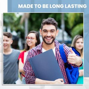 Classeur format légal 3 anneaux 1, <span class=keywords><strong>bleu</strong></span> <span class=keywords><strong>marine</strong></span> durable, pour papier 8,5 x 14, capacité de 175 feuilles, pour documents, œuvres d'art, bureau, maison - Product Image 5