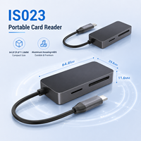 Lector de Tarjetas USB 3.0 Tipo-C USB-A de Doble Interfaz SD TF 104MB/s, Lector Portátil de Aleación de Aluminio para Laptop, Cámara, PC