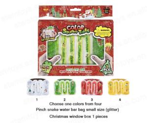 ใหม่ล่าสุดถุงบาร์น้ำแวววาวขนาดเล็กถุงพีวีซีบรรเทาความดันบีบของเล่นเพื่อการศึกษาในรูปแบบคริสต์มาส - Product Image 2