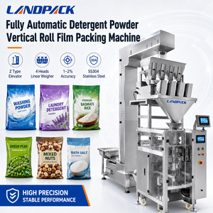 Machine d'emballage automatique pour noix, cacahuètes, maïs soufflé, haricots, sucre blanc, snacks soufflés, détergent en poudre et lessive en poudre - Product Image 1
