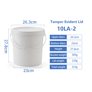 <span class=keywords><strong>CINA</strong></span> PACK Venta Directa de Fábrica Cubo de Pintura de 10 Litros de PP de Alta Resistencia con Tapa Antimanipulación y Asa Recta - Product Image 2