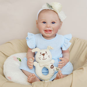 Poupée Reborn Africaine Personnalisée en Silicone Réaliste Vinyle Fait Main avec Sucette et Yeux Qui Clignotent R&BDOLL - Product Image 3