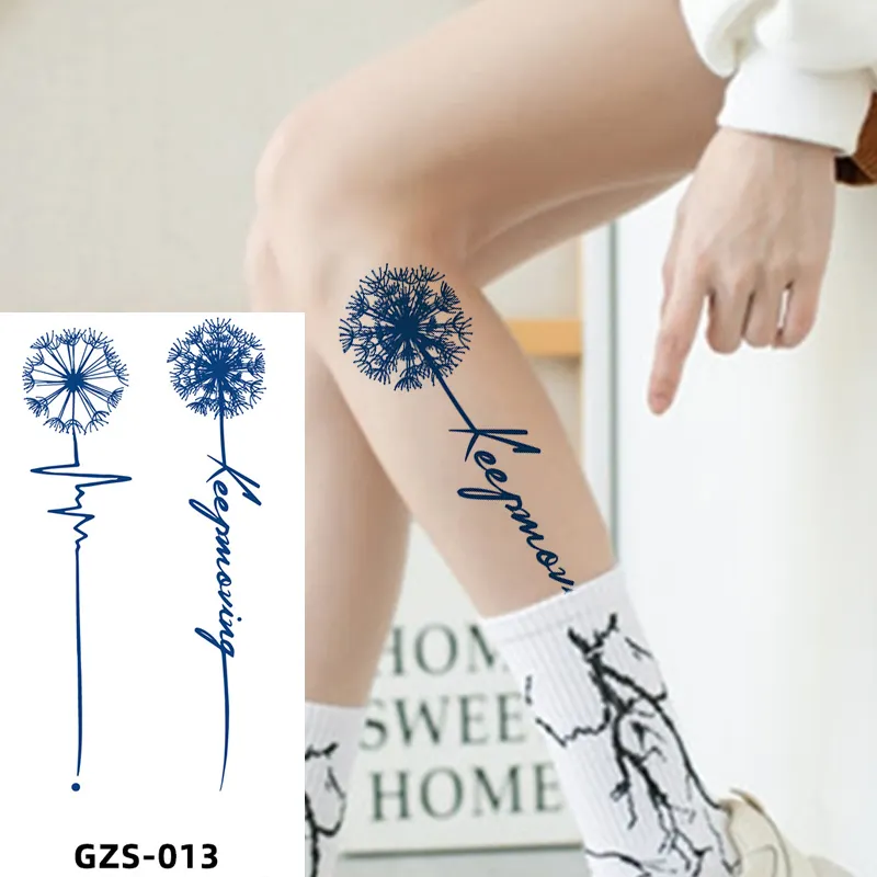 Long lasting water based temporary tattoo letters with flowers simple tattoo designs hand semi permanent