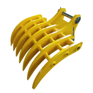 Râteau à racines inclinable pour excavatrice personnalisé RIBETTER avec 1 an de garantie pour le défrichement agricole et de construction - Product Image 2