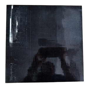 Petite tuile de verre miroir noire, boule disco miroir, autocollant mural en verre, autocollant mural en verre carré - Product Image 2