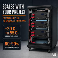 Batterie LiFePO4 48V 100Ah 5.12kWh pour montage en rack, module de batterie pour rack de serveur, BMS intelligent, solaire, télécommunications, OEM, ODM
