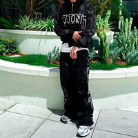En gros Décontracté Personnalisé Full Print Hommes Sport Noir Nouveau Design Zip Up Jogging Survêtement Baggy Sweat Suit Survêtement