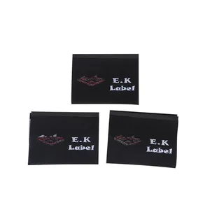Personalized Woven Cloth Labels Supplier Woven Clothing Sewing Garment Label Tags Square Sewing Labels