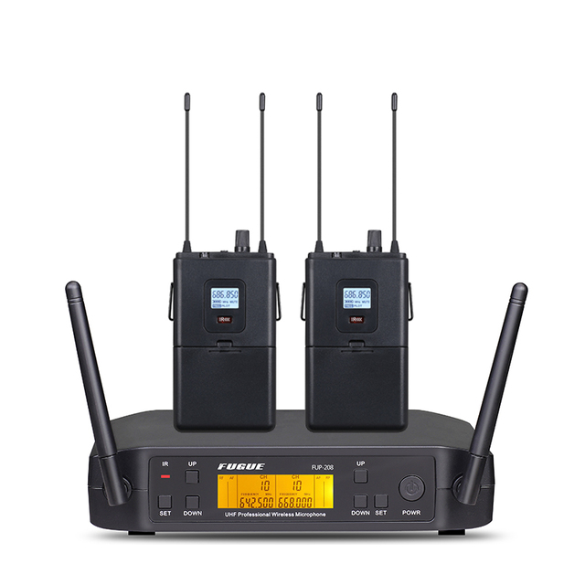 2022 Good Price Wireless Microphone UHF System 2 Handheld Mic