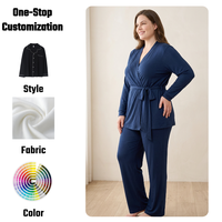 Ensemble de pyjamas grande taille pour femmes 2026 – Nuisette sexy en modal, chemise de nuit grande taille personnalisée, élégante