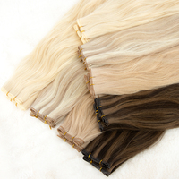 Extensions Capillaires Genius Russes Double Tirées Brutes Vierges Fines Invisibles sans Cheveux Courts Genius Weft