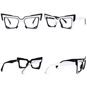 Black Friday Wesee Fashionable New Arrival White Eyewear Frame Acetate Cat Eye Glasses Eyeglasses Frames