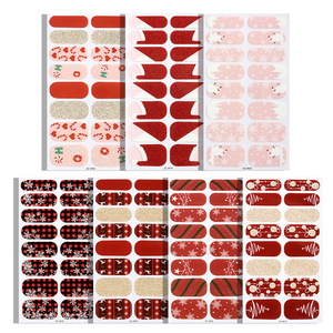 Autocollants et bandes 3D pour ongles, non toxiques et imperméables, 100% vernis véritable, films décoratifs pour ongles effet brillant <span class=keywords><strong>de</strong></span> Noël - Product Image 2