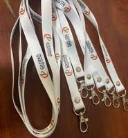Cordón de Poliéster Personalizado de Alta Calidad con Clip Metálico, Impresión Offset y Serigrafía, Logotipo Personalizado, Gancho para Tarjeta de Identificación, Venta al Por Mayor