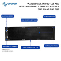 OCOCOO Refroidisseur de liquide OC-AS360-L Radiateur en aluminium Système de refroidissement par eau pour imprimantes 3D Boîtier d'ordinateur Application d'échange de chaleur