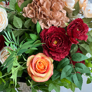 Pré-commande mélange abondant de fleurs et de verdure boule de fleurs artificielles centres de table de mariage en soie vintage pour la haute saison de mariage - Product Image 4