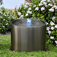 Fontaine cascade en acier inoxydable avec lumières LED pour maison/salon/jardin/table/décoration article de cadeau