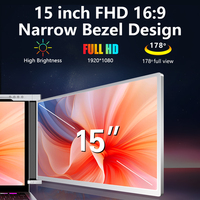 Extenseur d'écran triple pour ordinateur portable 15 pouces FHD 1080P IPS Type-C, moniteur portable multi-écrans pour ordinateurs portables de 15 à 17,3 pouces