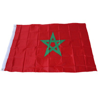 Drapeau de Fenêtre de Voiture Personnalisé 12*18 Pouces, Pays Marocain