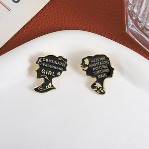 Par negro Chica obstinada Orgullo Prejuicio TV Película Personaje Oro Metal Aniversario Broche Orgullo Prejuicio Ficción Celebridad - Product Image 2