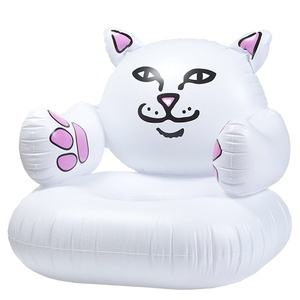 Sillón Inflable de Vinilo Premium con Forma de Trono del Señor Nermal, Sofá Individual Inflable Resistente para Uso en Interiores, Exteriores y Fiestas en la Piscina - Product Image 1
