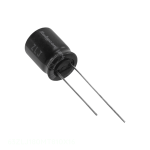 Distribuidor Autorizado, Condensador CAP ALUM 180UF 20% 63V RADIAL TH 180 uF, Montaje a través de Orificio 63ZLJ180MT810X16 - Product Image 1
