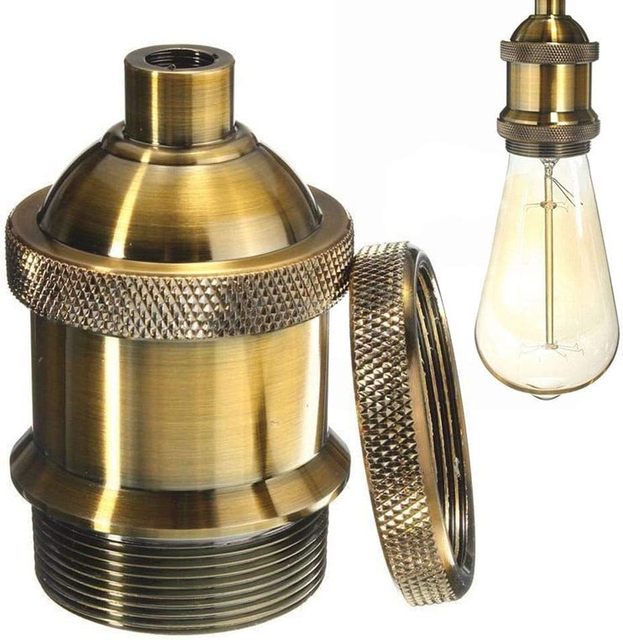 Best Selling Simple Antique Retro Industrial Decor Lighting Fixtures E26 E27 E40 Light Socket Aluminium Surface Lamp Base