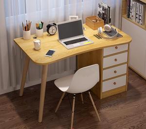 Escritorio de ordenador con Panel de madera minimalista multiusos moderno, mesa de estudio sencilla duradera para el hogar, cajón para Aprendizaje de estudiantes - Product Image 2