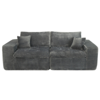 Canapé modulaire carré de luxe minimaliste moderne, rembourré et inclinable, design nuage écologique pour salon et maison