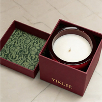 Caja de Regalo de Lujo Personalizada con Logotipo en Lámina Dorada para Velas Aromáticas en Frascos de Papel Rígido