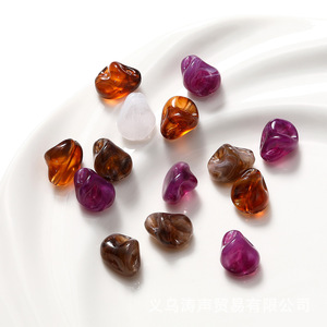 Piedras Acrílicas Irregulares de Imitación de 12 mm, Accesorios para Joyería DIY, Decoración para Cadenas de Teléfonos Móviles, Colores Variados - Product Image 1