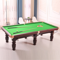 Petite table de billard de 9 pieds de qualité supérieure avec dessus en marbre Table de billard d'intérieur chinoise noire à huit boules