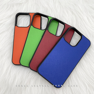 PU đầy màu sắc Saffiano da điện thoại di động Trường hợp bìa Piel fundas Logo trong kho cho <span class=keywords><strong>Iphone</strong></span> 12 Pro 13 Pro 14 Max da - Product Image 3