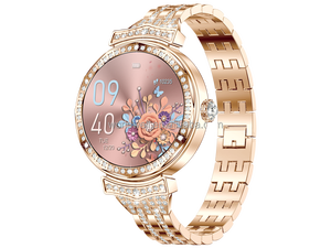 Montre connectée avec écran HD de 1,27 pouce, moniteur de fréquence cardiaque et de tension artérielle, étanche IP67, suivi du <span class=keywords><strong>cycle</strong></span> féminin, bracelet en diamant - Product Image 1