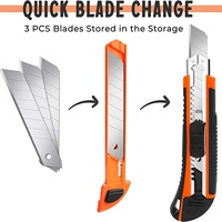 Nouveau couteau utilitaire en alliage épaissi couteau de coupe de boîte rétractable ultra pointu