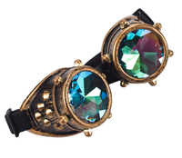 Lunettes de soleil rétro Steampunk kaléidoscope lunettes Rave Dance lunettes festival arc-en-ciel diffractées vente en gros