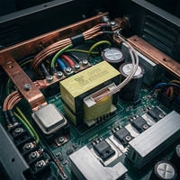 Transformateur de puissance à noyau de ferrite haute fréquence EE70, 220V vers 110V/415V, application industrielle SMPS personnalisée, monophasé