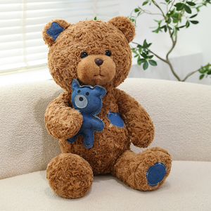 Nuovi Arrivi Creativi: Orsacchiotto di Peluche Super Morbido con Patchwork, Bambola Compagna Imbottita per Alleviare lo Stress - Product Image 2